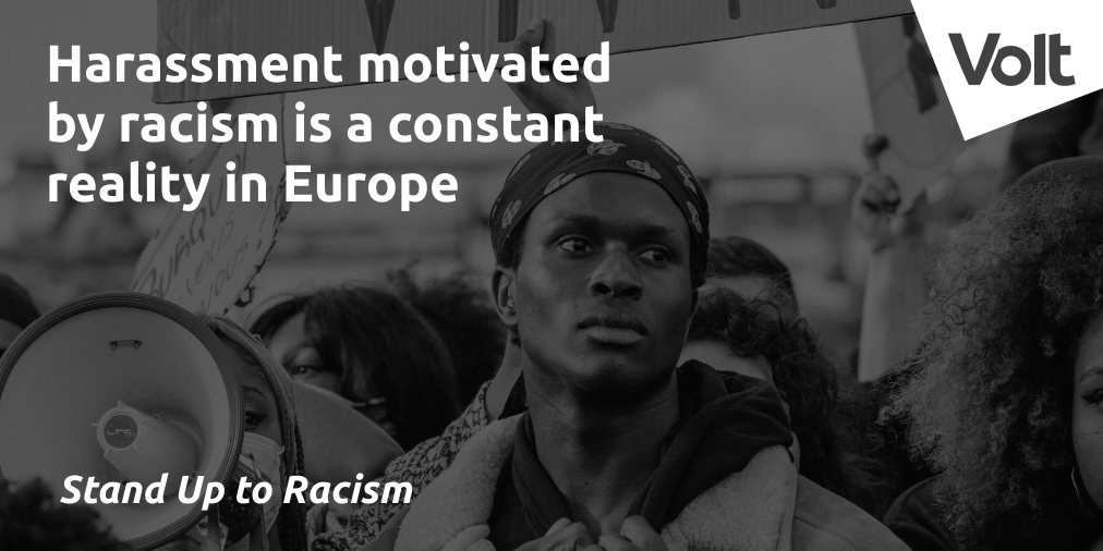 VoltEuropa's tweet photo. Behind every statistic, there is a personal experience. Below you can see the damning statistics for harassment in Europe. The numbers are shockingly high - and behind each case there is a personal experience. #blacklivesmatter✊🏽✊🏾✊🏿 #blm #standuptoracism #standtogether https://t.co/FkHP4soWR4
