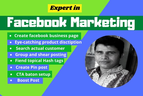If you looking some facebook marketing expert. Please check my profile. I can promote your business or product worldwide Millions of active customer.
#facebookmarketplace #facebookads #facebookpromotion #facebookfanpage #facebook #facebooklive #googletopranking #ledgeneration