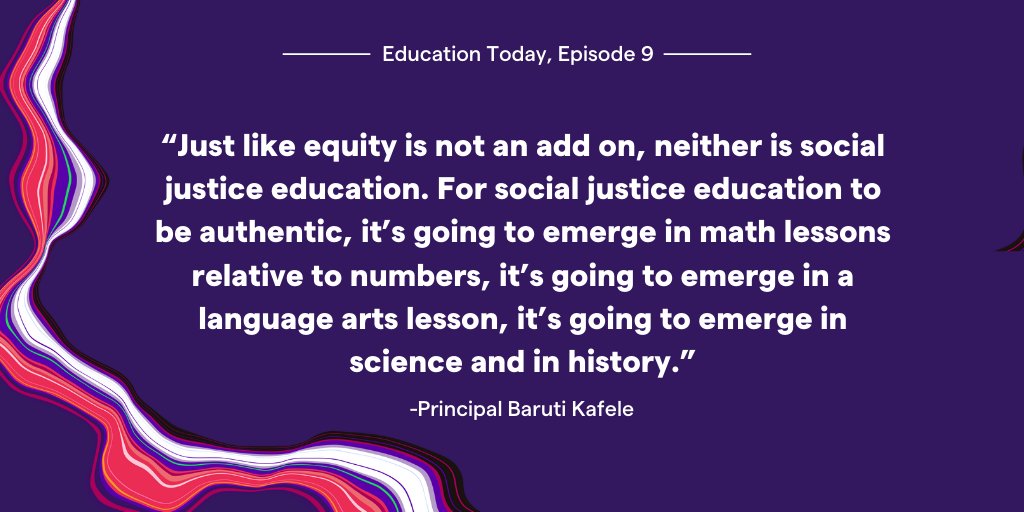 PrincipalKafele's tweet photo. SOCIAL JUSTICE EDUCATION CAN NEVER BE REDUCED TO AN "ADD-ON." Instead it must be woven into the fabric of everything that happens in a classroom. It is an inherent component of teaching and learning. https://t.co/8ZyzMrq03P