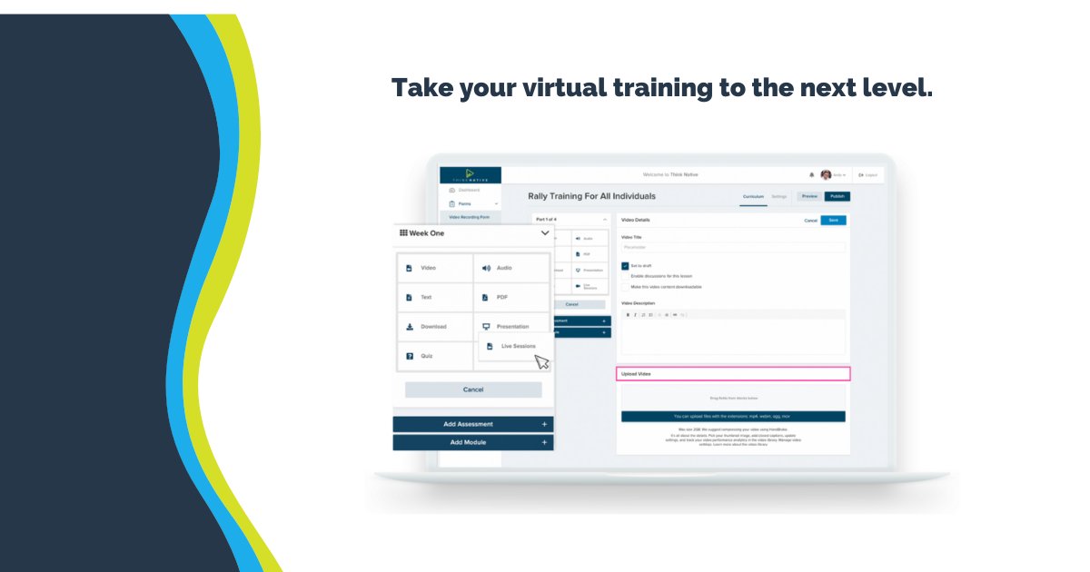 ThinkNativeTech's tweet photo. The success of your peer support program is determined by the quality of your volunteers. Use our built-in learning platform to equip, track, and measure their progress through customized training courses you develop.

Schedule a demo to learn more: https://t.co/z77GwKK9pK https://t.co/QHLawGjIdY