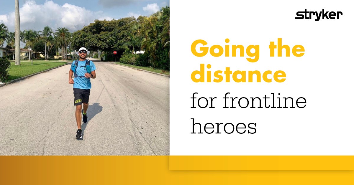 We strive to go the extra mile. Kenneth Fobian, Stryker Foot &amp; Ankle Sales Representative, recently went the extra 465 miles in the name of front line workers. Read our recent Q&amp;A at bit.ly/kenfobian