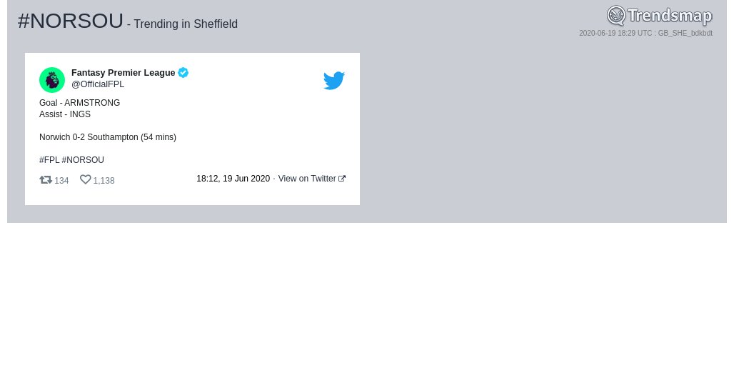 Trendsmap Sheffield tweet media