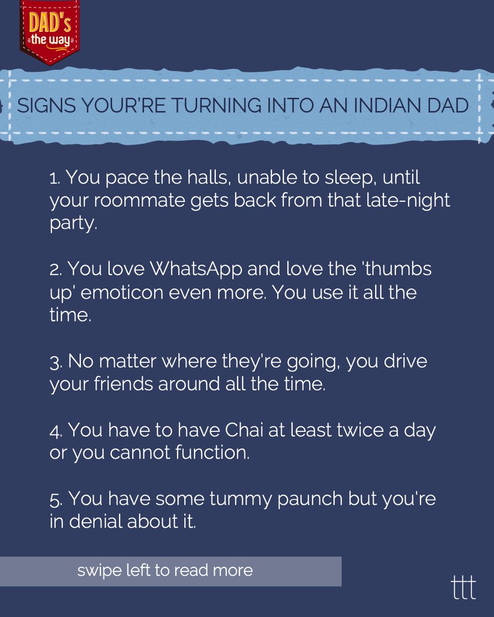 terriblytiny's tweet photo. Akanksha writes a #DadsTheWay [ gisticle ] on SIGNS YOU'RE TURNING INTO AN INDIAN DAD

Tell us your dad stories :) https://t.co/scBvN34ONg