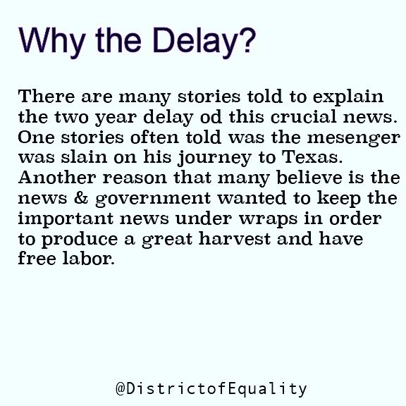 DistOfEquality's tweet photo. Happy Juneteenth Everyone! What are you doing to celebrate or self-improve? #Junteenth2020 https://t.co/QV2MpLaINE
