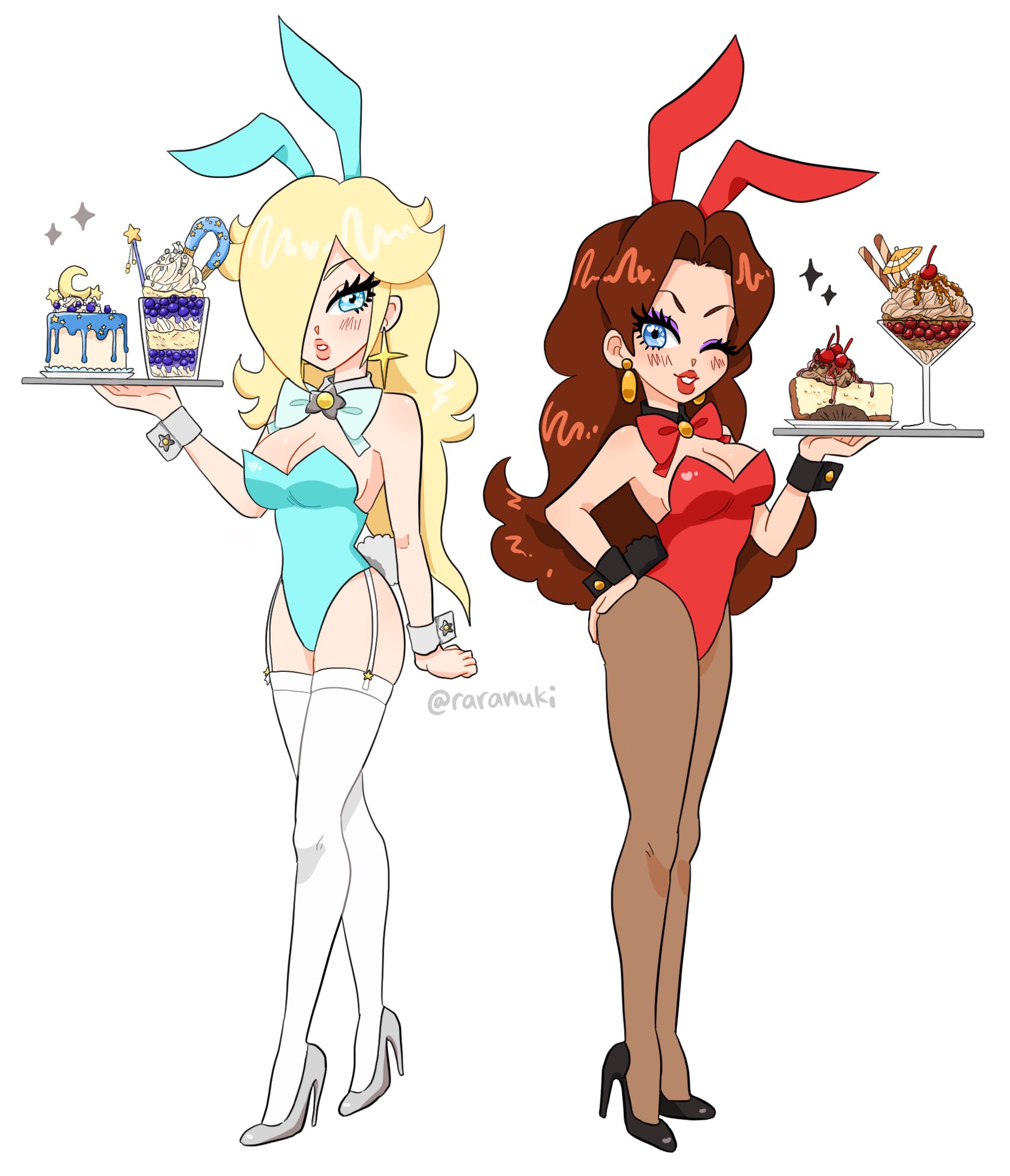 raranuki @🌷comms full🌷 on X: princess rosalina and pauline as bunny girls!!  🐰⭐️❣️ do you prefer blueberry & vanilla or cherry & bourbon? 💙🍦🍒🥃💖  mario t.cot3iXm0nsJp  X