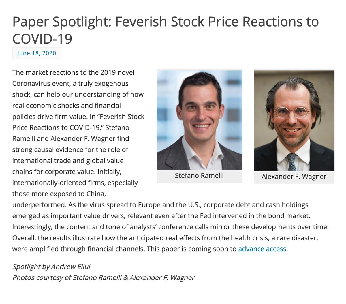 Review of Corporate Finance Studies tweet media