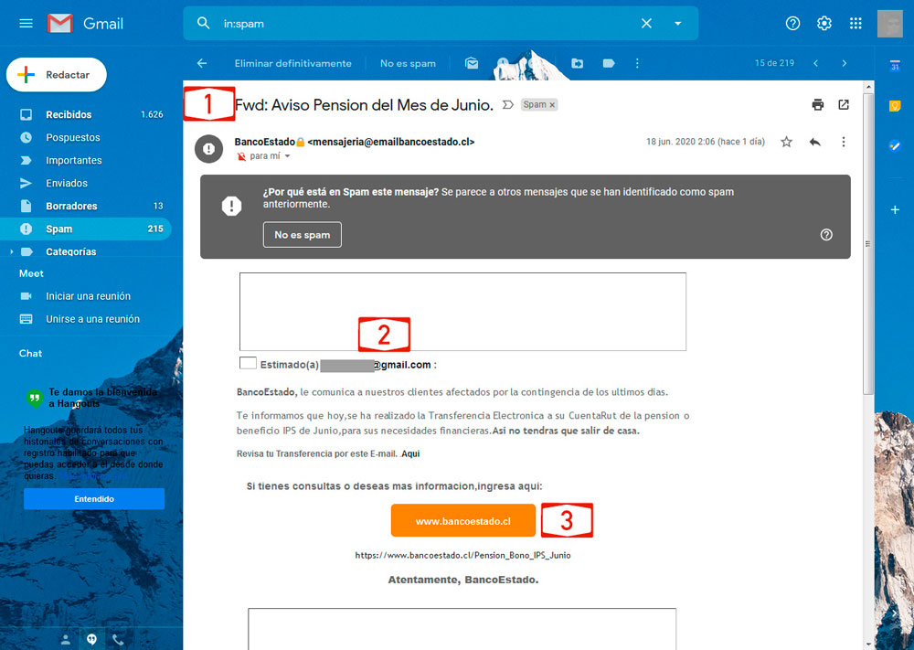 KAracena2's tweet photo. ALERTA: Si recibes Correos falsos, ten cuidado, son 4 cosas que debes VERIFICAR antes de hacer clic. 
1) Nunca un banco te manda un Forward (Fwd) o respuesta (RE) si es que no lo solicitaste 2) El destinatario siempre es un nombre, no correo 3) BE No incluye Links 4) Llegó a Spam https://t.co/etVUWdc90Q