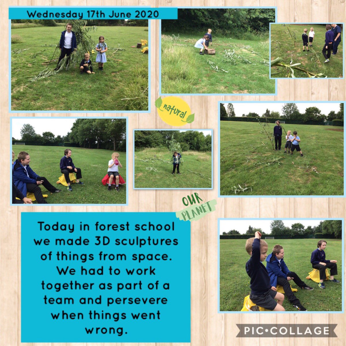 Children enjoying being outside despite the rainy start