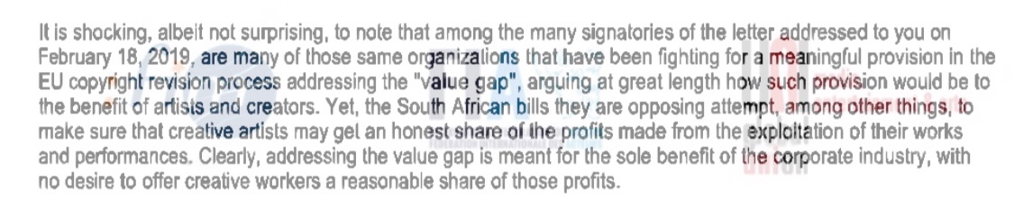 Incidentally, the authors' groups also said that  #Article17, which would introduce  #uploadfilters in the name of the so-called "value gap", was a sham and only designed to make rich entertainment companies richer, but that's not even the most outrageous part of this story.