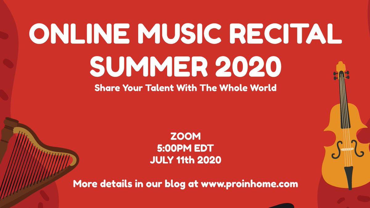 ProInHome's tweet image. This summer will bring you even more fun when you and your kids will be participating in ProInHome Online Summer Music Recital!

proinhome.com/2020/06/19/pro… 

#music #onlineeducation #recital #concert #kidsmusic