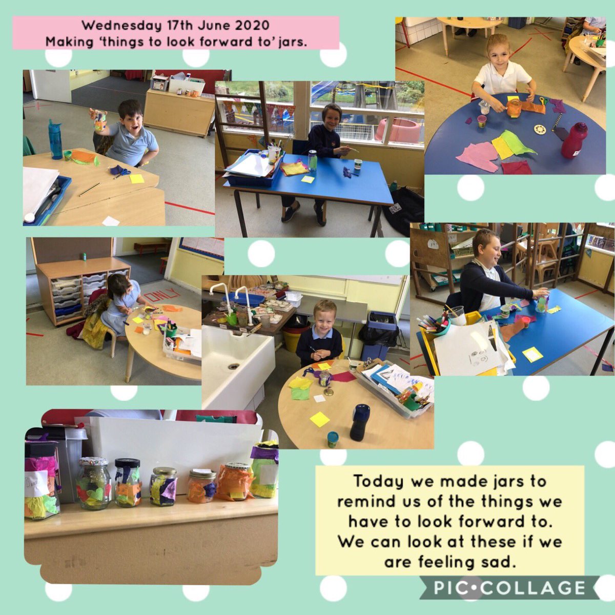 Things to look forward to jars- so important to keep positive and optimistic.
 💕🙌🏼