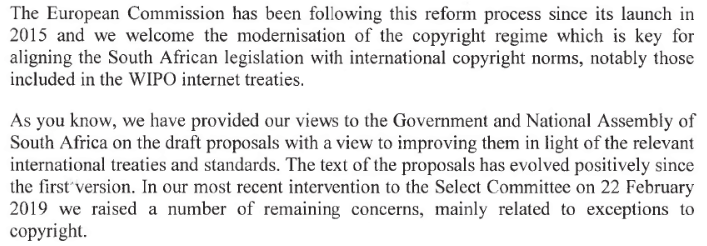 There is no question that the EU Commission got the message. They sent a letter in reply, reassuring the authors' groups that "we welcome the modernisation of the copyright regime" and that "the text of the proposals has evolved positively".  https://www.asktheeu.org/en/request/7916/response/26627/attach/7/Doc%2027%20Ares%202019%203855456%20Re%20Industry%20attempts%20to%20sway%20key%20Redacte.pdf?cookie_passthrough=1