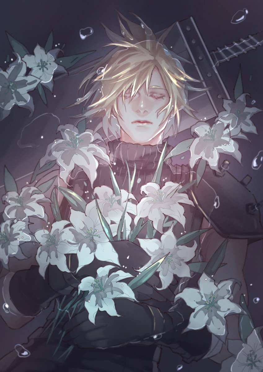 sayuuhiro's tweet photo. #ff7remake #FF7R #CloudStrife #fanart but... why not? Cloud is precious🦋 https://t.co/1VExFbtfin
