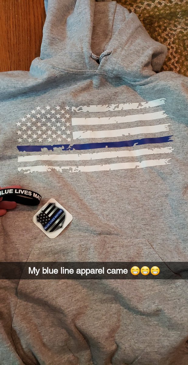 RabehlAlexander's tweet photo. My blue line apparel came in today it's been a wait but it was worth it #BlueLivesMatter #LawEnforcement #lawschoolbound #law #irespecttheblueline https://t.co/4JIZDTw25r