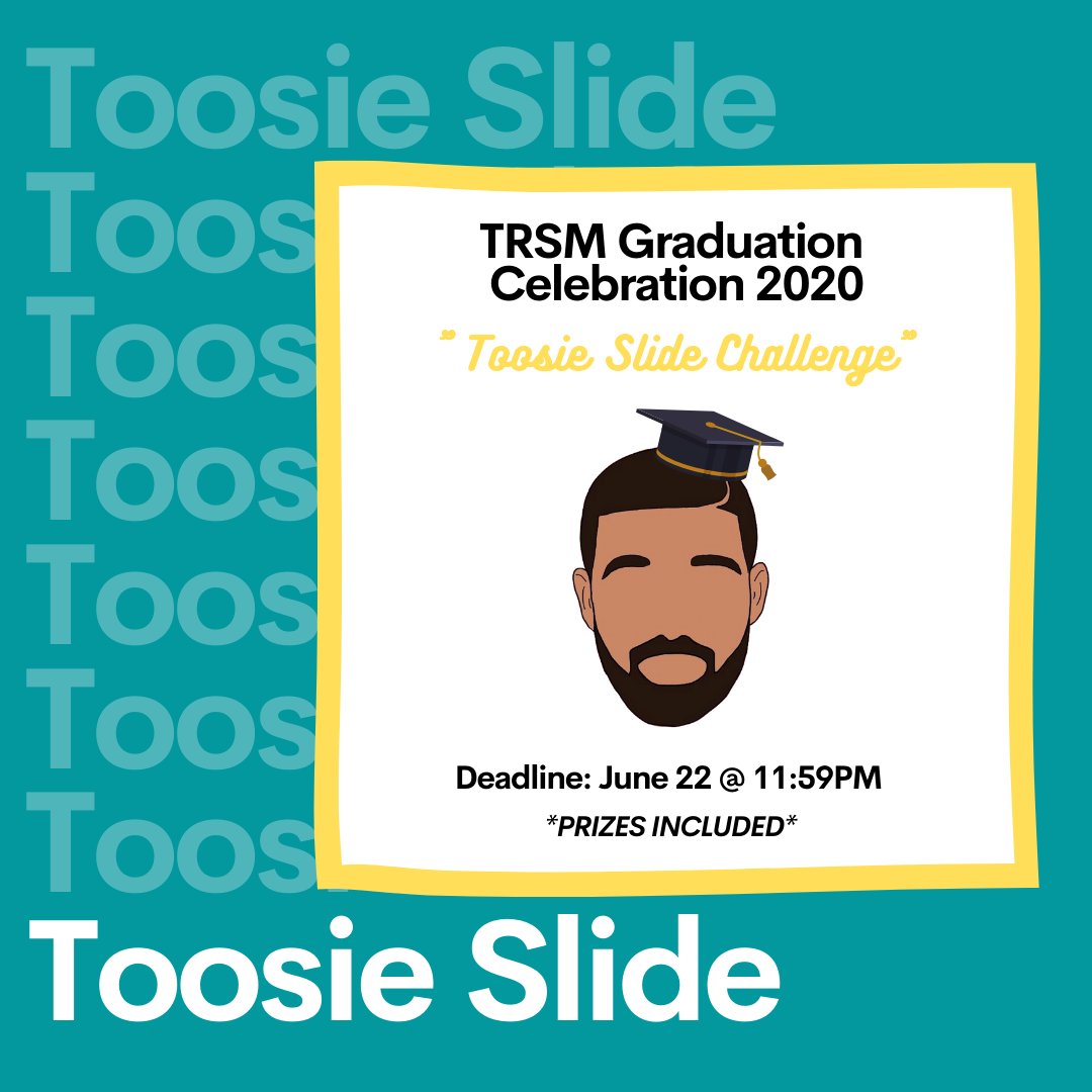 RetailTMU's tweet photo. Attention TRSM class of 2020! 🎓This year's TRSM virtual graduation celebration is coming up on June 30th! Don't forget to submit your TikTok challenge video by Monday, June 22nd 💃🕺Click on the link below for more information! #TRSMGrad2020 https://t.co/CagmHhSE5h https://t.co/ggU3UXXIFh