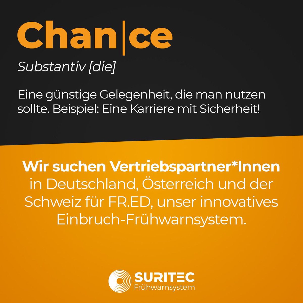 suritec_systems's tweet photo. Machen Sie Karriere mit FR.ED, dem innovativen Frühwarnsystem von Suritec Systems. #suritec #systems #frühwarnsystem #sicherheit #madeingermany #vertrieb #mlm #chance #karriere #erfolg #direktverkauf #bewerbung #job #jobsuche #teamwork #team #fred https://t.co/4OVwsoB0PJ