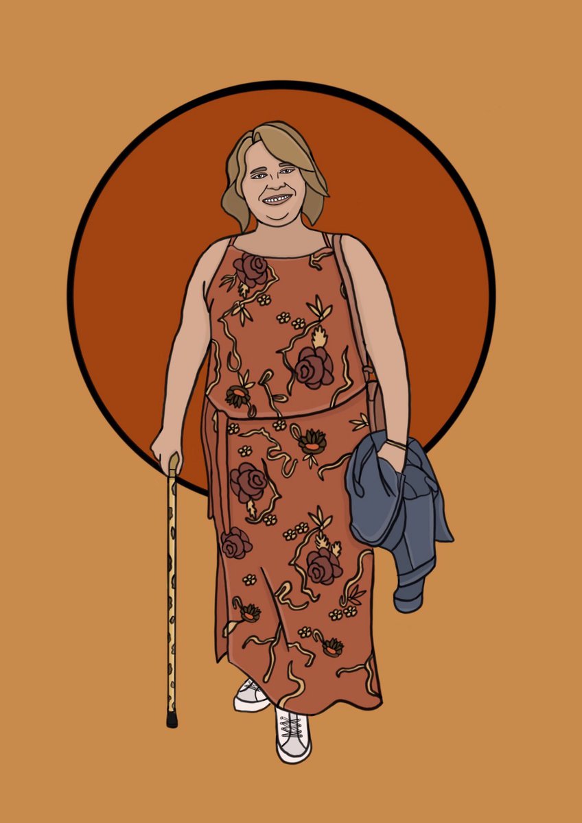 Love this pic by @dandydoodlez1
Thanks so much 🥰🥰🥰
#spoonieartist #disabledandproud #thisiswhatdisabilitylookslike #spinalcordinjury #walkingparaplegic  #portrait #art