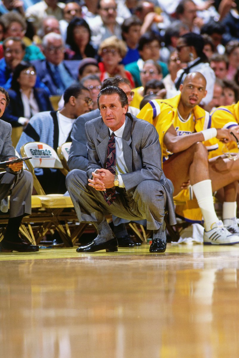 Balldontlie's tweet photo. Has anyone had it better than Pat Riley? 

Coached in LA, NY, and Miami 
1 NBA title as a player 
5 NBA titles as a coach 
3 NBA titles as an exec

Coached Magic, Kareem, Ewing, Shaq, and Wade. 
Helped bring LeBron and Bosh to Miami. https://t.co/BMn4zCvAuH