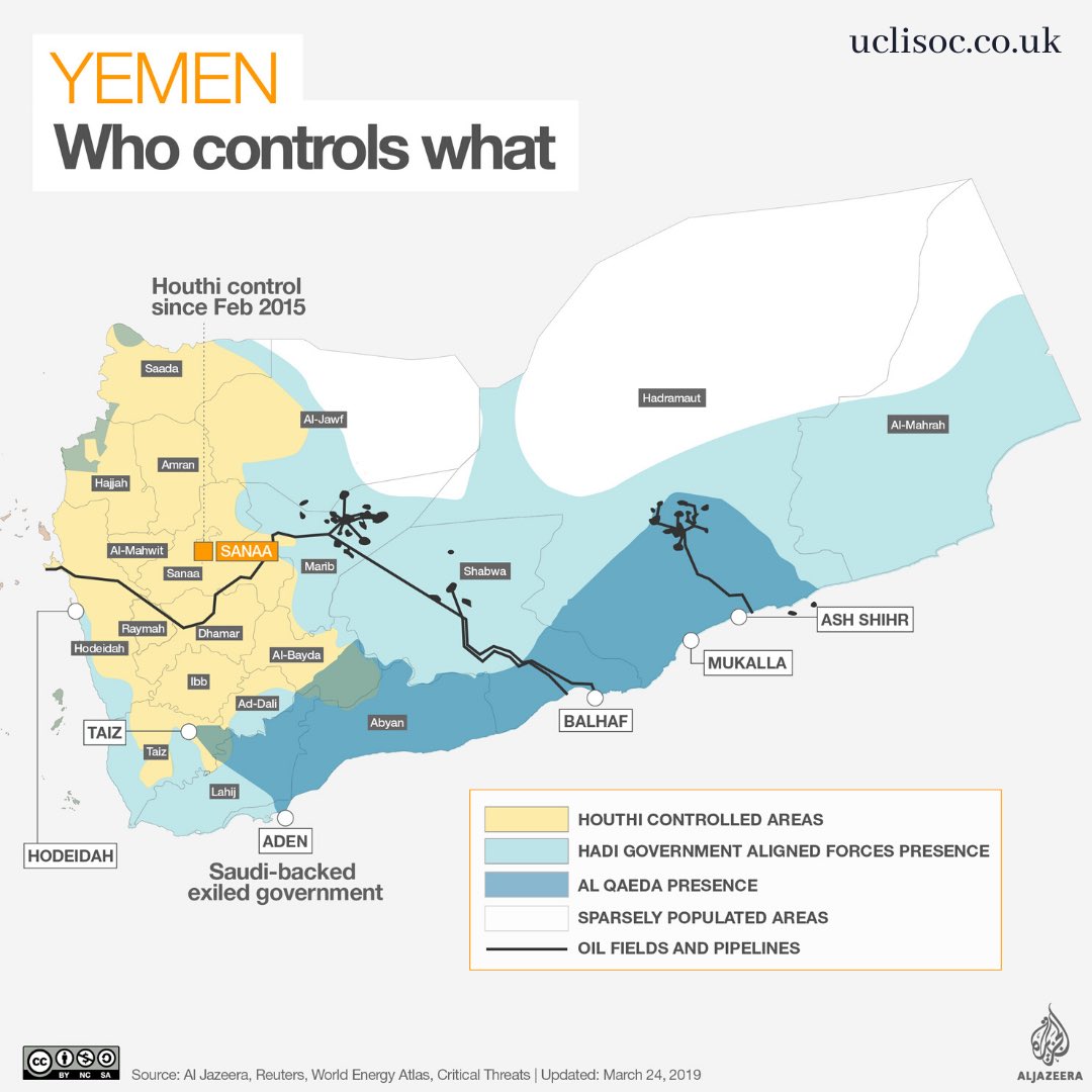 uclisocfia's tweet photo. Here’s an explanation of the crisis in Yemen right now, which is not new, but has been exacerbated by COVID-19.
There is more info at https://t.co/bw3ew1NUmI
#yemen #muslim #yemencrisis #yemencantwait #savethechildren #prayforyemen #dontforgetyemen #humanitariancrisis #yemenwar https://t.co/6hoznXYSg5