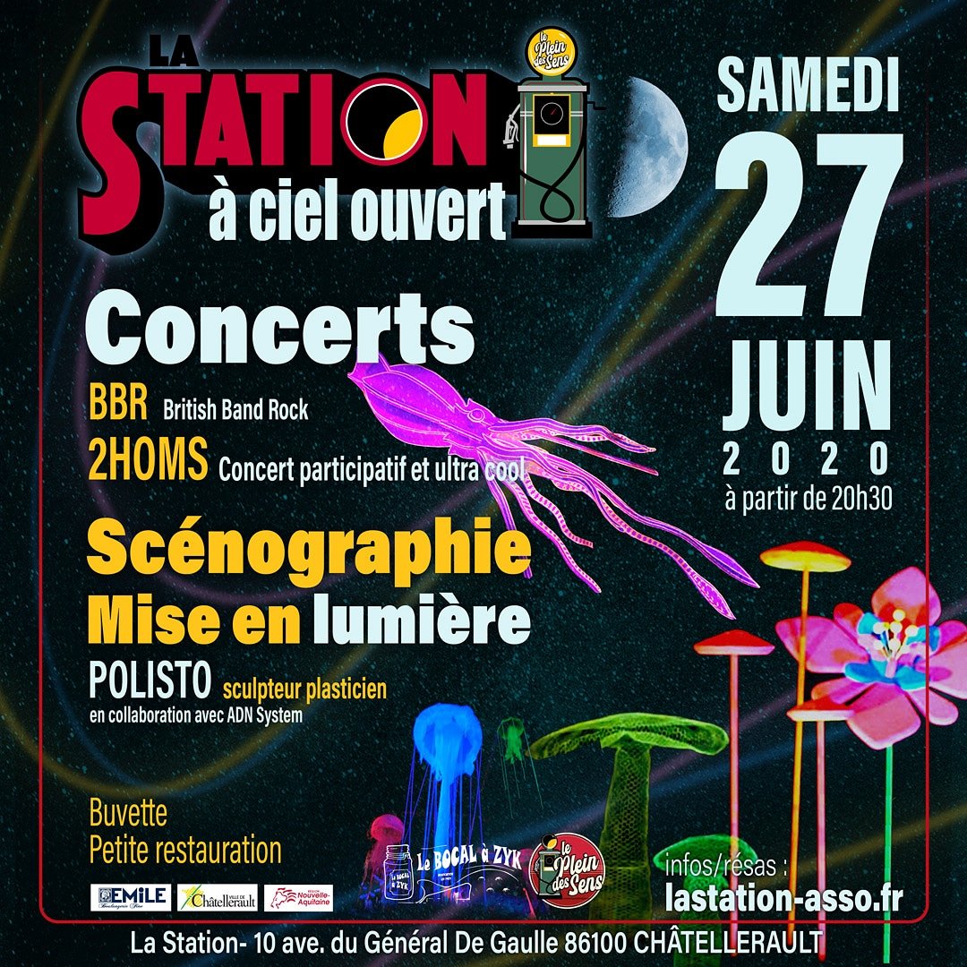 Samedi 27 juin
Soirée spéciale à la Station
Infos/résas sur lastation-asso.fr
#lastation #lepleindessens #chatellerault #2homs