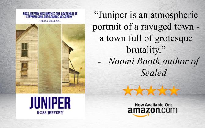 RossJeffery_'s tweet photo. If there are any @HorrorWriters members who would like a free digital copy of Juniper for a possible recommendation for the Stoker Awards 2020 (Long Fiction) please DM me - I can email a copy in Mobi, EPub, Kobo, Nook, Apple or PDF... #HWA #Horror #StokerAwards #PromoteHorror https://t.co/2iFFNfZZ42