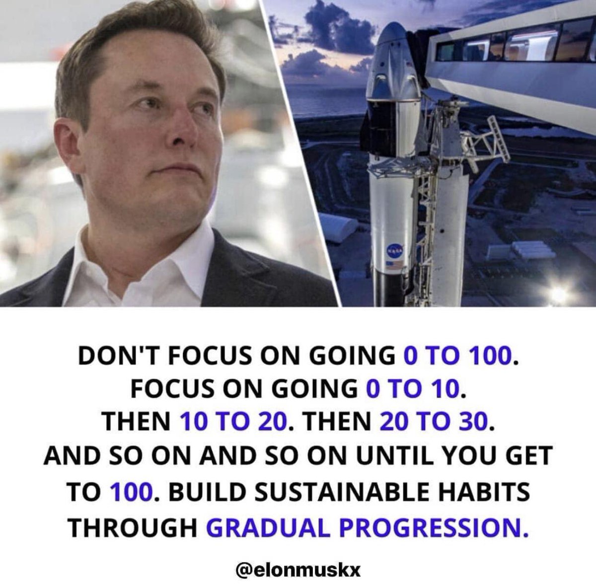 bingyliscious's tweet photo. In order to be stable one can’t rely on shortcuts! To achieve the bigger goals always make small ones for yourself! @elonmusk #MotivationalQuotes #inspiration #ElonMusk #quotes https://t.co/9YpCLlGZMQ