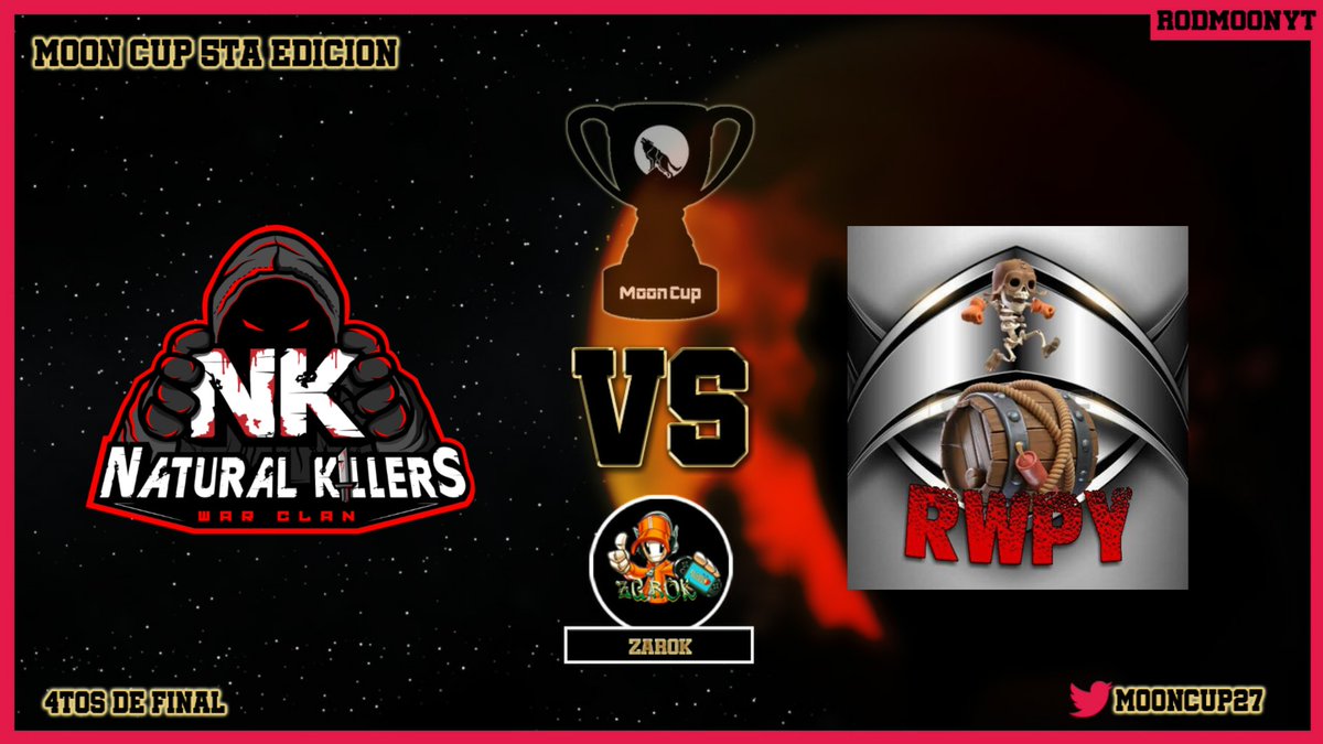 Después de 3 días parados regresan los directos y regresamos con un duelo de altura en la @MoonCup27  se enfrentarán en los 1/4 de final
 <a href="/killers_n/">Natural Killers 🇻🇪 🏆</a> 🆚 <a href="/RWPY/">Ronald Pilamunga</a> 

⏰20:15 🇻🇪