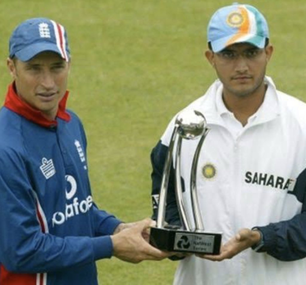 Nasser Hussain recently credited Ganguly for infusing new spirit into Indian cricket. (Credits: Twitter/ Sourva Ganguly)