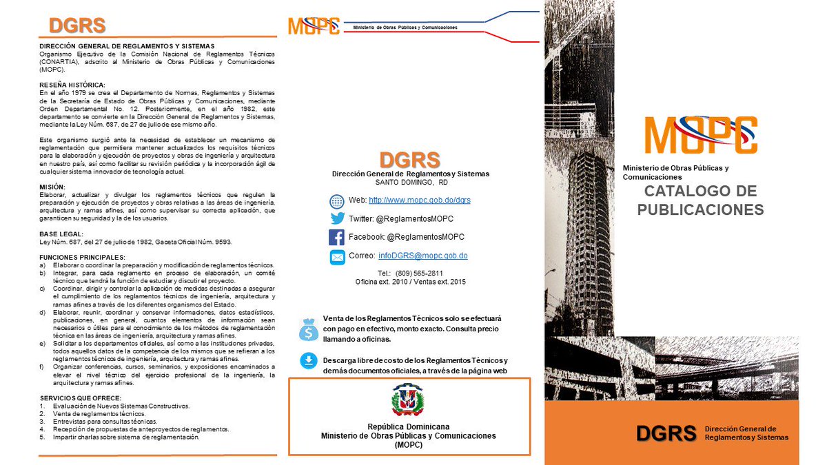 ¿Quieres saber cuanto cuesta el #ReglamentoTécnico para tramitar un plano?
consulta el catálogo y la lista de precios! Disponible aquí bit.ly/2WlxX3j #DGRS #MOPCRD