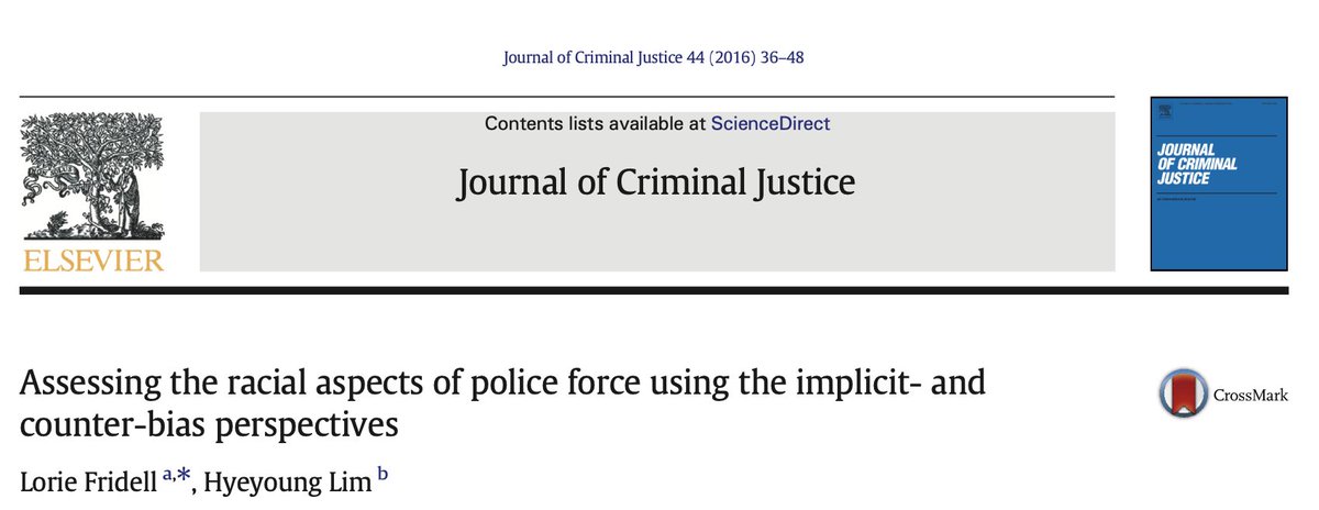 268/ "Police were 1.65 times more likely to use the ECD [e.g., Taser] against Black subjects in non-high-violent-crime areas." & "Having a Black subject was positively related to police use of ECDs instead of soft hand control."