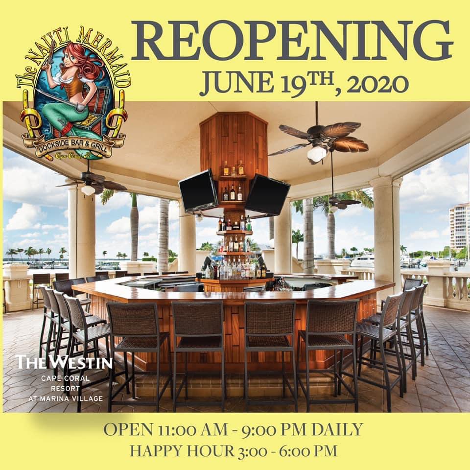 MawPawMedia's tweet photo. Hey South West Florida.. The Westin Hotel and Resorts in Cape Coral is Now Open! Book your room today, or enjoy Happy Hour at the Nauti Mermaid from 3:00PM-6:00PM. 🏢🏝☀️
•
•
#westinresort #southwestflorida #floridaisreopening #capecoral #florida #gulfcoast #centerofmagic https://t.co/diYJYYGUtv
