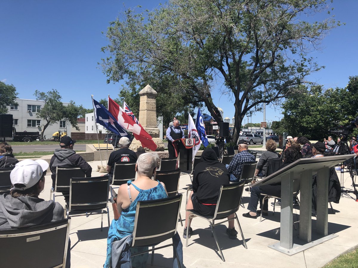stbstvdan's tweet photo. The Victory at Frog Plain (also known as the Battle of Seven Oaks) is an important day in the history of the Métis, where we defended our rights on this land. Thank you to @MBMetis_MMF for organizing this celebration today. https://t.co/A7CsTP7tLj