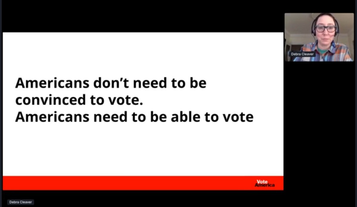 sunfishgurl's tweet photo. Yes, this needs to be fixed! Debra Cleaver @VoteAmerica explains obstacles to voting @WomenWhoCode #ConnectDigital 🗳️ https://t.co/FAgDViVOFA