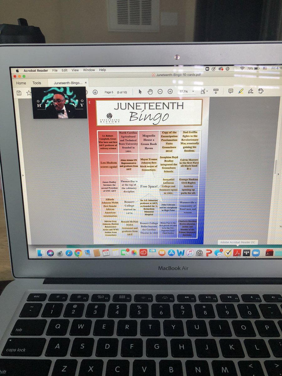 candacetucker1's tweet photo. I won the first round of @GsoHistryMuseum bingo!!! #JUNETEENTH2020 βπΎ #soGSO https://t.co/7PvWkRt41x