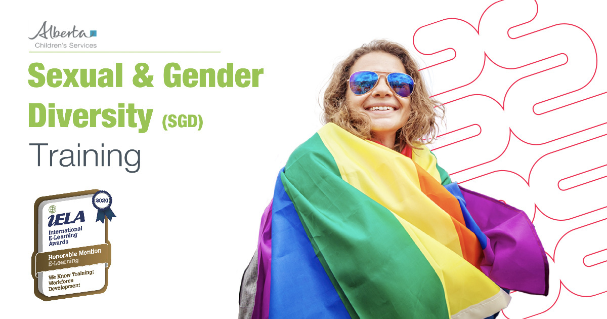 onlinetraining's tweet image. Our eLearning team scored an honourable mention in the @ielassoc 2020 awards for the Sexual and Gender Diversity course we developed for Alberta Children's Services. 🏳️‍🌈

This was an impactful and rewarding course to work on. What a great win to celebrate during #PRIDE2020. 🎉🎉🎉
