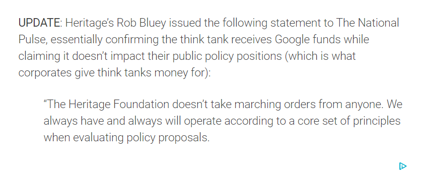 sheridan_files's tweet photo. #NEW!
Heritage Foundation comments on #GoogleMoney
Full Story and The List! https://t.co/Lbg5TgpujV https://t.co/OZJl6HaGvr