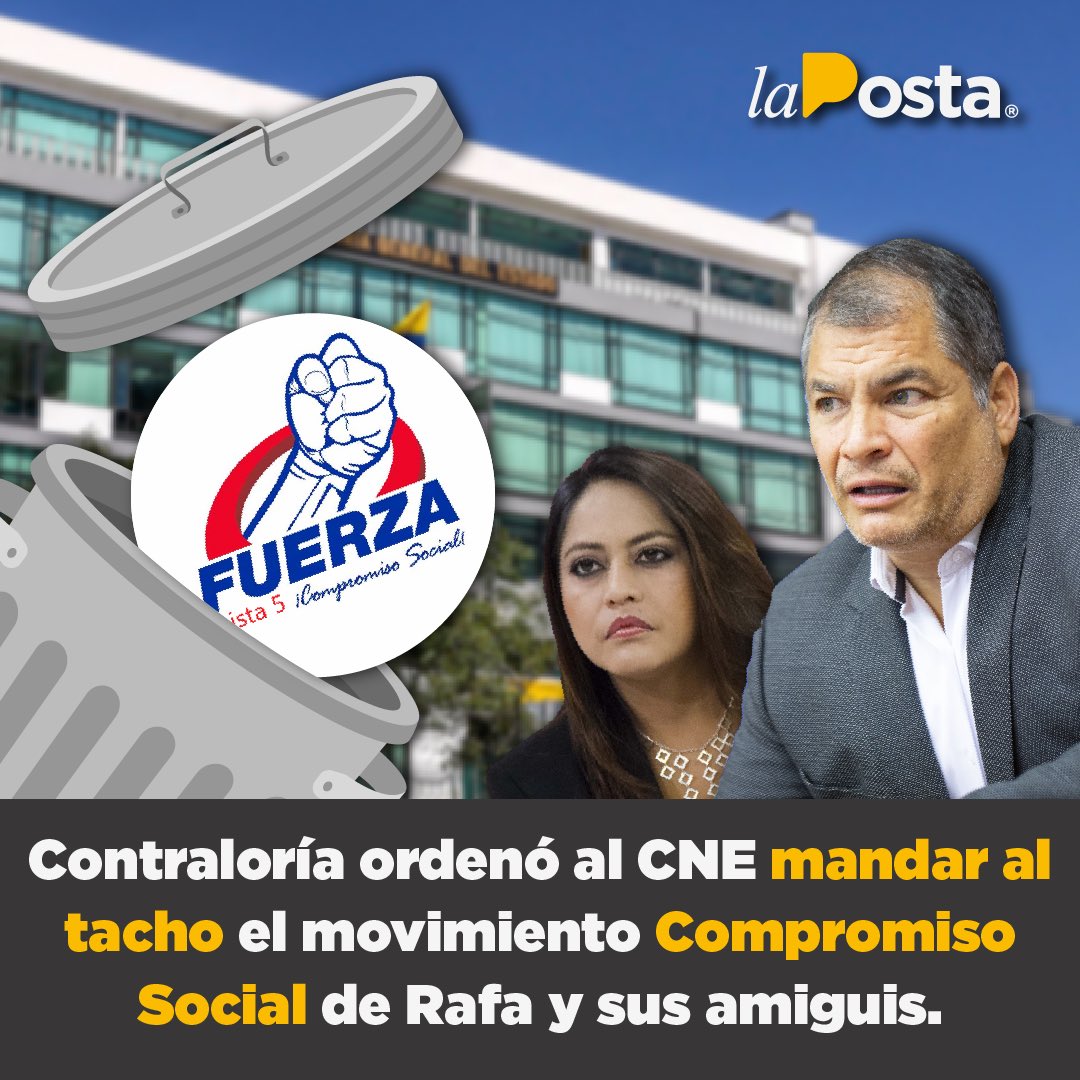 LaPosta_Ecu's tweet photo. Según el informe de #Contraloría, los movimientos: #FuerzaCompromisoSocial, Justicia Social, Libertad es Pueblo y Juntos Podemos no cumplieron con los requisitos para ser inscritos y aún así el #CNE les dejó que sigan activos. https://t.co/FklszzuyRO