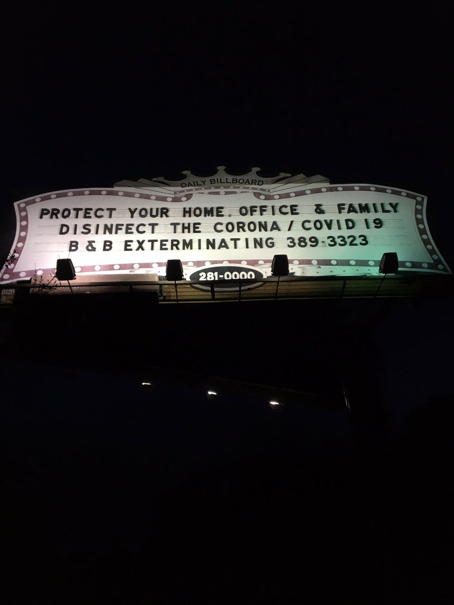 Daily_Billboard's tweet photo. Let the professionals disinfect your home and office today! Call 389-3323 for details. https://t.co/VcLK7mPu5R