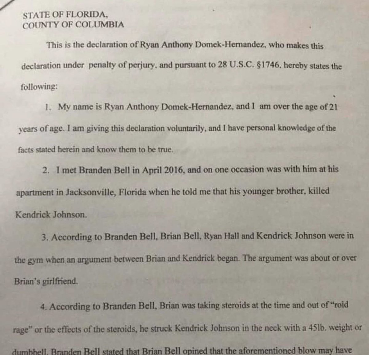 Statement made  #KendrickJohnson killer got away and he needs justice this story has NEVER left my mind since hearing of it when it first happened...