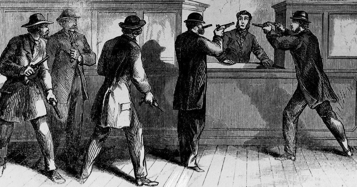 15. Toronto wasn't alone. In Saint John, hundreds threw a parade to celebrate a Southern victory, flying Confederate flags. Haligonians helped capture a Union ship; a mob made sure they weren't arrested for it. Southern soldiers used Montreal as a base to rob banks in Vermont.