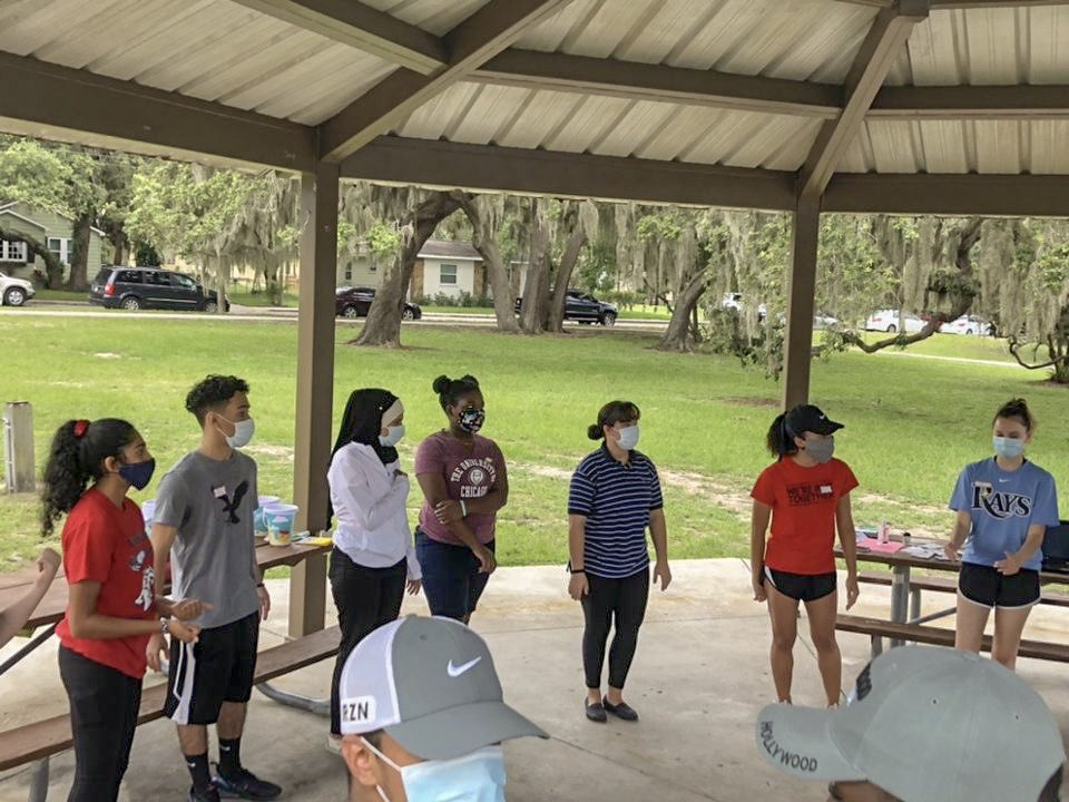 Today was our first initiation day to bond with our new SGA members! So excited to start the new school year #gobigred