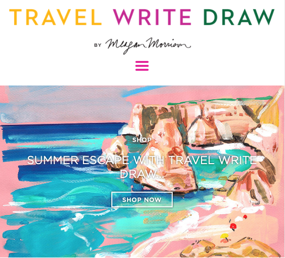 27/nExample #2 of personal monopoly: Travel Write Draw - celebrating the unique, bold, and colorful worlds of travel, fashion, and art by Megan Morrison ( @TravelWriteDraw)