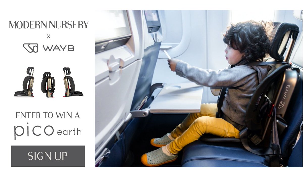 ModernNursery's tweet photo. Meet the @hellowayb Pico Travel Booster Seat - the perfect lightweight travel companion for kids on the go!  ✈️
.
Want to win a free Pico Earth? Visit https://t.co/Yx1E2t0ZrX to enter. For an extra entry, follow both @hellowayb and @modernnursery then comment #modernxwayb below! https://t.co/heTE23CeY2
