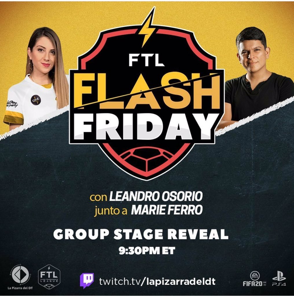 LaPizarraDelDT's tweet photo. SE VIENE ‼️😍

Esta noche se estará llevando a cabo el Flash Friday FTL, torneo de FIFA Clubes Pro 🎮⚽️

🎙 El mismo tendrá la conducción de @leandrosorio y los comentarios de @marieferro98.

📌 Nuestro @DANZCF estará compitiendo 😍

🟣 Sintoniza https://t.co/vDwamLSQSa https://t.co/wfe1UWzqaC