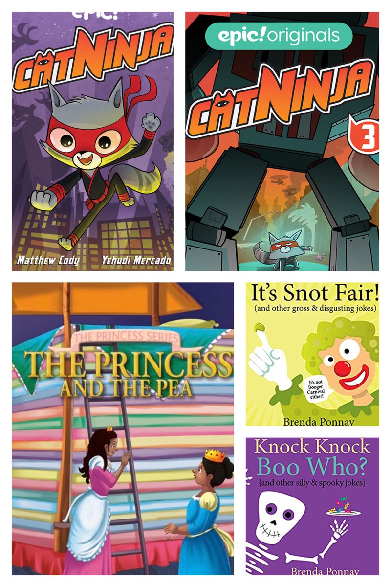 6/15: Knock Knock Boo Who?
6/16: Cat Ninja 
6:17: The Princess and the Pea
6:18: It’s Snot Fair
6:19: Cat Ninja 3
❤️ Books in order of chosen by the kids. We’ve been reading on EPIC with our travel, but it is still such great fun! 📚 
#HauserReads
#StallionsDeserveIt
#USESummer