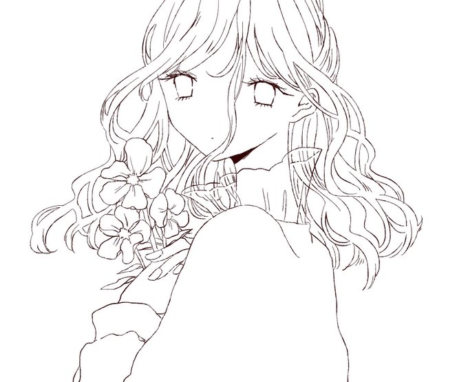 少し前の絵の線画を見つけたので暇つぶしの塗り絵につかってください(透過はされてません) 