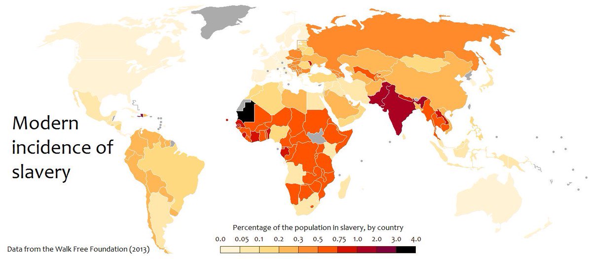 I’ve been teaching, talking, and tweeting about this for years, but it’s worth repeating: the ongoing existence of real slavery in the world, today, doesn’t get the attention it deserves. Slavery (in various forms) is not just in the past. It should concern us all.