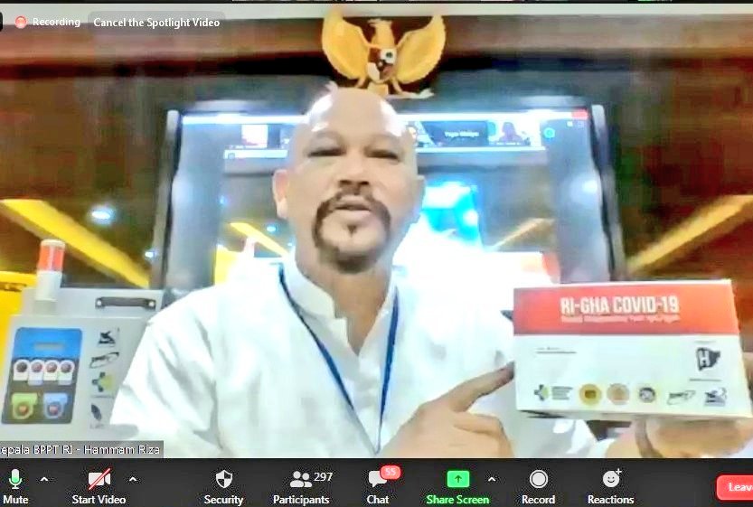 BPPT_RI's tweet image. Kepala #BPPT_RI @hammam_riza menuturkan beberapa upaya, utk menghadirkan produk inovasi  alat-alat kesehatan, guna memerangi virus corona baru penyebab Covid-19 di Indonesia.
Menurutnya, BPPT terus berpacu dengan waktu seiring dengan pandemi yang belum berakhir..

#Covid_19