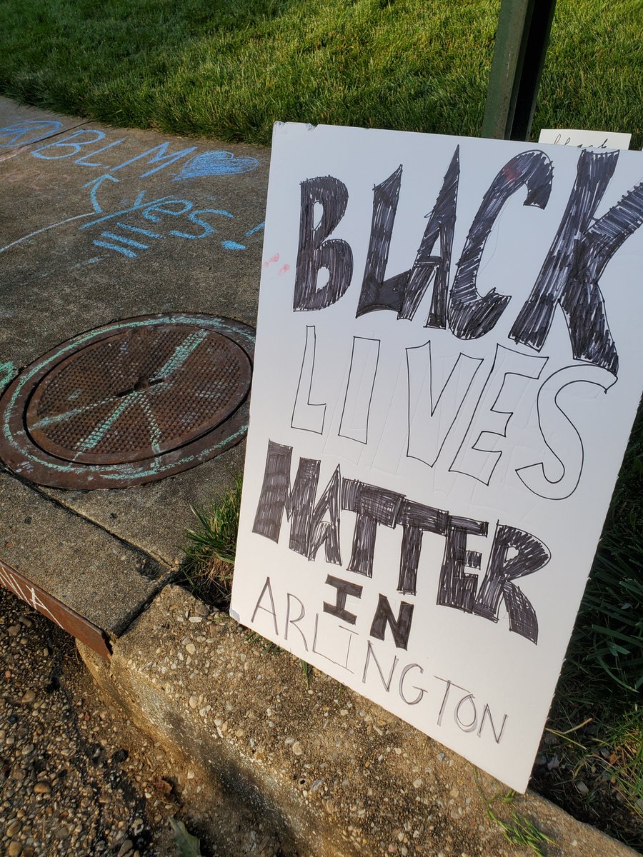 These signs are in the yard of the house in question. I'm assuming neighbors made them all but I'm not sure.These either from just in front of their yard or their front steps