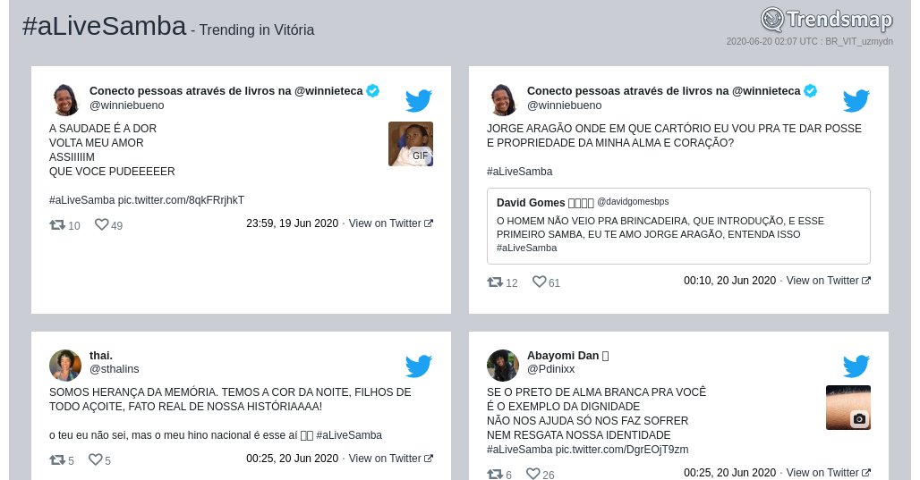 #alivesamba é tendência em #Vitória

trendsmap.com/r/BR_VIT_uzmydn